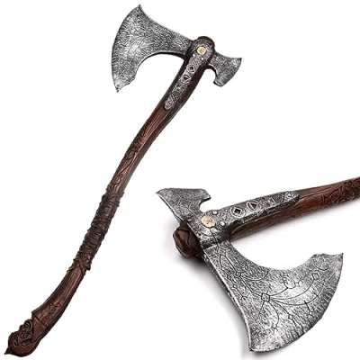 Image of Next Level Cosplay Prop God of War Leviathan Axe Foam Kratos&#039; Replica Version 1 Costume Larp Events Roleplaying Games Measures Approximately 99cm