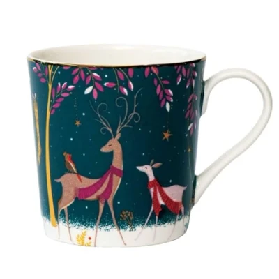 Image of Sara Miller Woodland Tales Collection Mug Deer &amp; Robin