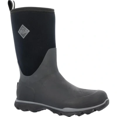 Image of Muck Boots Men’s Arctic Excursion Mid Wellington Boots, Black, Black (Black / Castlerock), 8 UK