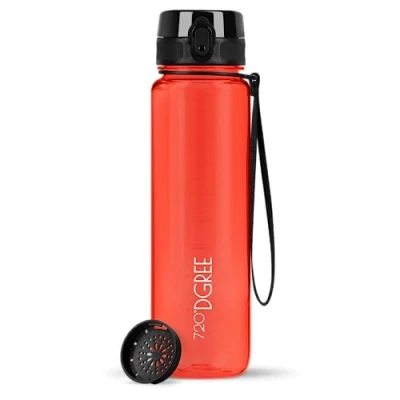 Image of 720DGREE Water Bottle 1l “uberBottle“ crystalClear +Sieve BPA Free Tritan, Leakproof, Reusable Drinking Sports for Men, Woman, Office, Gym, Fitness, Outdoor, Hiking, Cycling, Travel