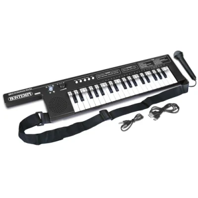 Image of Bontempi KeyRhythm 37 Keys Keytar with Shoulder Strap and Rechargeable Battery for Unlimited Music Freedom