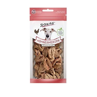 Image of Dokas Dog Snack Hühnerherzen gefriergetr. 22g (Menge: 8 je Bestelleinheit)