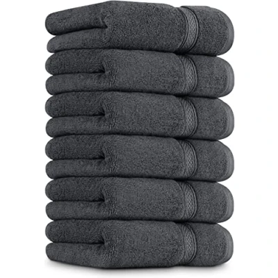Image of Utopia Towels [72 Pack Premium Hand 100% Combed Ring Spun Cotton, Ultra Soft and Highly Absorbent, Extra Large Thick 41 x 71 cm, Hotel &amp; Spa Quality (Grey)