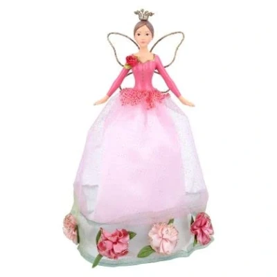 Image of Gisela Graham Lux rose ball tree top fairy