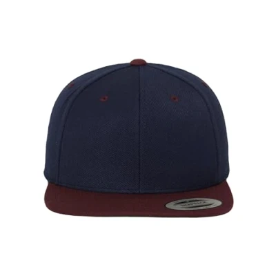 Image of Flexfit Classic Snapback 2TONE Cap, Size: One Size, Blue/bordeaux