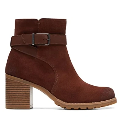 Image of Clarks Women&#039;s Clarkwell Hall Fashion Boot, British Tan SDE, 8 UK