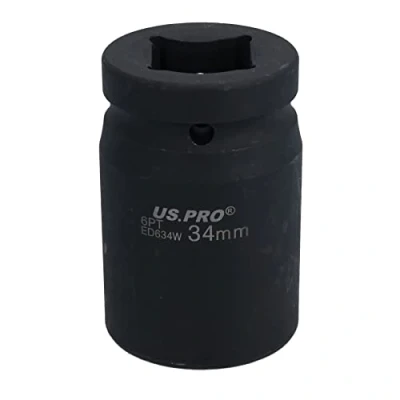 Image of 1&quot; Drive 34mm Deep MM Impact Impacted Socket 6 Sided Single Hex