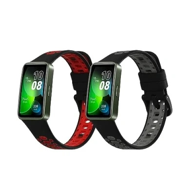 Image of kwmobile Straps Compatible with Huawei Band 9 / 8 2x Replacement Silicone Watch Bands