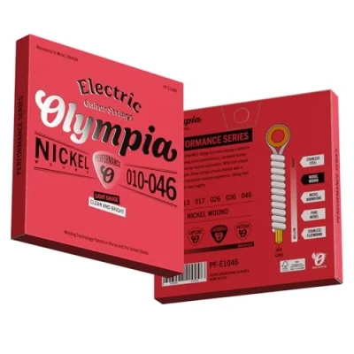 Image of 2 Sets of Olympia Performance Guitar Strings 10 46 Gauge, Nickel Wound Premium Electric for Superior Tone &amp; Durability