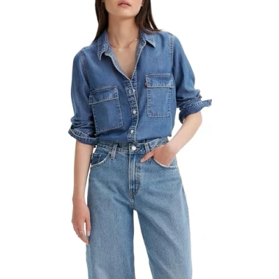 Image of Levi&#039;s Women&#039;s Doreen Utility Woven Shirts, in Patches 2, XXS