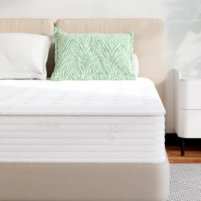 Image of Good Nite King Size Mattress Pocketed Springs 5FT Hybrid Sprung Medium Firm with Breathable Foam and Fire Resistant Jersey Knitted Fabric