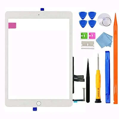 Image of JPUNG Digitizer for iPad 6 6th Gen Touch Screen Replacement 2018 9.7&quot;,Only Generation A1893 A1954, with Home Button, Full Repair Kit and Camera Holder