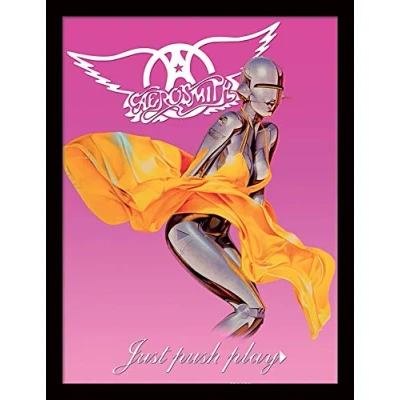 Image of Pyramid International Aerosmith (Just Push Play) 30cm x 40cm Framed, Collectors Print A Stunning Artwork to Enhance Your Collection or Living Space, One Size