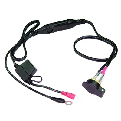 Image of Optimate TecMate Cable O 18 Motorcycle Socket Metal Fitting with Battery Supply