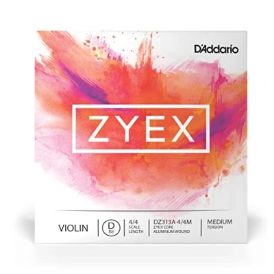 Image of D&#039;Addario Zyex 4/4 Scale Medium Tension Single Aluminum D String for Violin