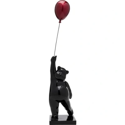 Image of Kare Design Decorative Figurine Balloon Bear Black Polyresin Handmade Unique 73 x 16 cm (H W D)