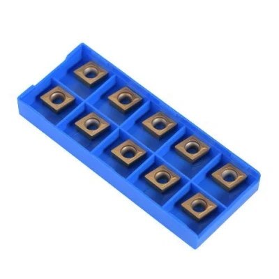 Image of 10pcs CNC Carbide Tips Inserts 0.47 x 0.39 0.16in Blade Cutter Lathe Turning Tool with Storge Box for Stainless Steel Processing