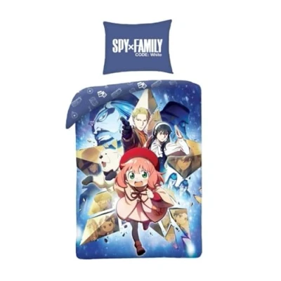 Image of Halantex SPY x FAMILY Starlight Anya Bed Set Duvet Cover 140 200 cm with Pillowcase 70 90 100% Polyester Multi Coloured