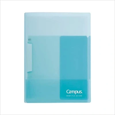 Image of Kokuyo Campus FU CE755LB Easy to Review Clip on File A4 Light Blue Imported from Japan