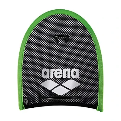 Image of Arena Adult Swimming Hand Paddles Flex, Unisex, Handpaddles Acid Lime/Black, M
