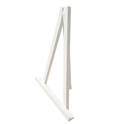 Image of Heavy Duty Wood Table top Easel 50 CM Greco Tripod A1 Display Easels Picture Holder Stand (White)