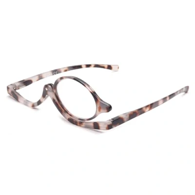 Image of JM Makeup Reading Glasses Magnifying Flip Down Cosmetic Readers for Women Grey Tortoise +1.25