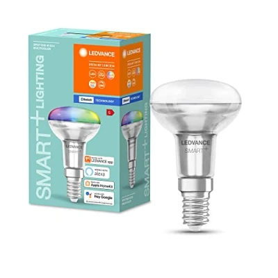 Image of Ledvance Smart LED lamp with Bluetooth Mesh, R50 spot for E14 Base Made of Glass 3W, Replaces Conventional 40W Reflector Lamps, controllable Alexa &amp; Google Assistant, 4 Pack