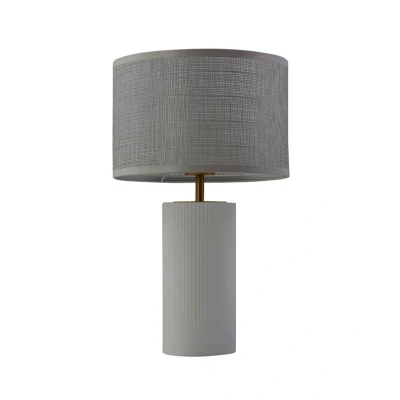 Image of Lindby Sorscha table lamp, white, iron, Ø 26 cm