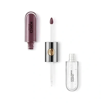Image of KIKO Milano Unlimited Double Touch 123 Liquid lipstick with a bright finish in two step application. Lasts up to 12 hours. No transfer base colour