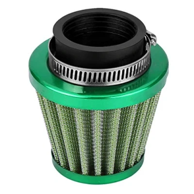 Image of Qiilu Motorcycle Air Filter, 38mm Filter Intake Induction Kit for Off road ATV Quad Dirt Pit Bike (Green)