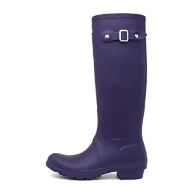 Image of Cotswold Sandringham Buckle Up Womens Wellington Boots (Purple) Size UK 5