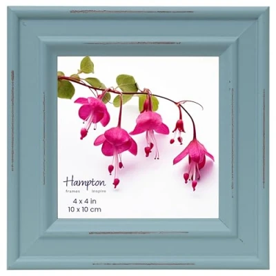 Image of inspire By Hampton PALOMA 4x4 (10x10cm) Light Blue Square Picture Photo Frame Glass IBH PAL301944B