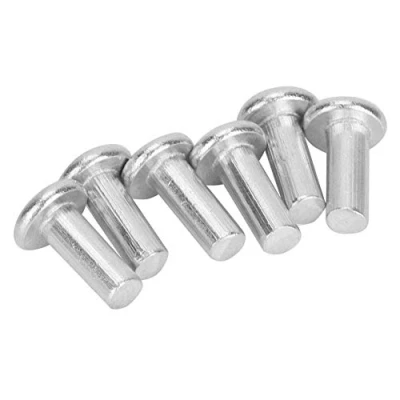 Image of 100pcs GB867 M4 Flat Head Aluminum Rivets Solid Multi Size Rivet M2.5 Nail Assortment Kit (M4*12)