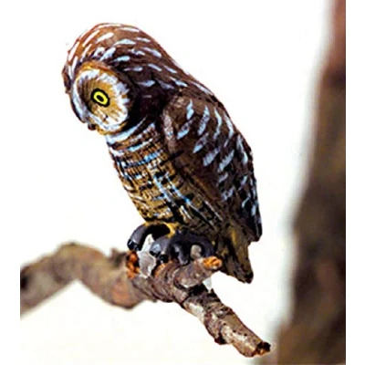 Image of Melody Jane Dolls House Pel&#039;s Fishing Owl Miniature Outdoor Bird Animal Garden Accessory