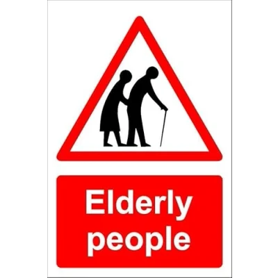 Image of Elderly people 1mm flexible Plastic sign (300mm x 200mm)