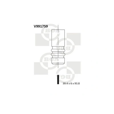 Image of 06B109601B, 06B109601D, 6B109601B, 6B109601D Inlet Valves BGA V991759 39,4mm VOLKSWAGEN: Golf 6, 5, 4, AUDI: A3 Sportback, A4 B7 Avant