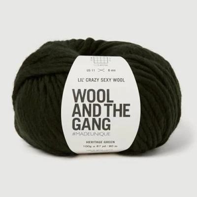 Image of Wool and the Gang, Lil&#039; Crazy Sexy Wool, Heritage Green, 100g, Chunky