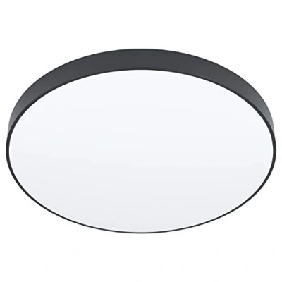 Image of EGLO Zubieta A LED ceiling lamp, black, Ø45cm