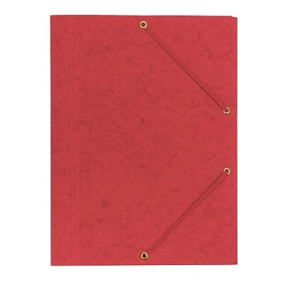 Image of Interdruk Elasticated File Folder A4 Colorspan 3 Flap Pressboard Red