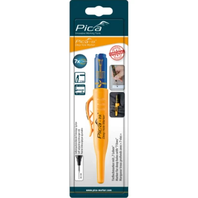 Image of Pica INK Blue Deep Hole Permanent Marker Pen Fine Tip 150 41