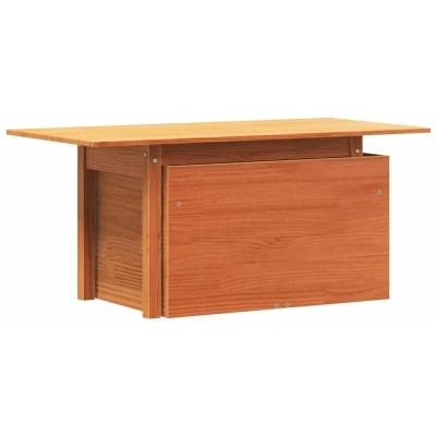 Image of vidaXL Garden Table Wax Brown 100x50x75 cm Solid Wood Pine