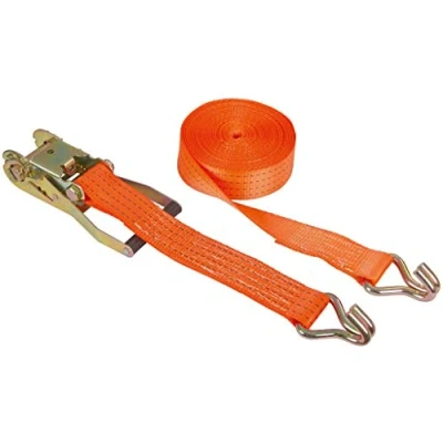 Image of Kerbl Ratchet tie down; two parts; 50 mm x 8 m, 2000 kg/4000 kg; orange
