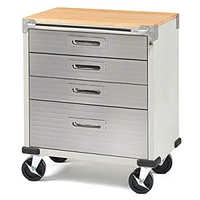 Image of Seville Classics Workshop Trolley, 71.1 x 50.8 87.6 cm, grey