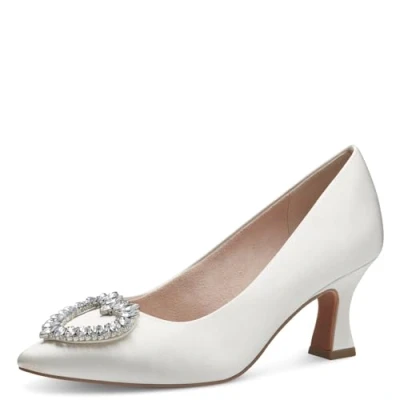 Image of MARCO TOZZI Women&#039;s 2 82401 42 Pumps, Ivory Satin, 4