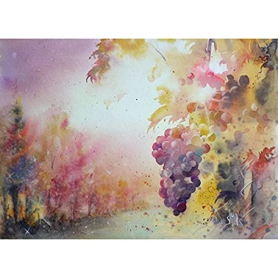Image of Clairefontaine Ref 96312C Fontaine Cold Pressed Watercolour Wirebound Pad (12 Sheets) 12 x 18cm Size, 300gsm Paper Suitable for Artwork