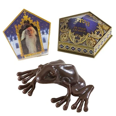 Image of The Noble Collection Harry Potter Chocolate Frog &amp; Wizard Card 3in (7.62cm) Includes Collectable Box