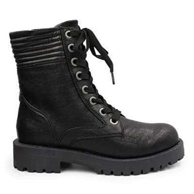 Image of Blowfish Malibu Athena Lace up Boot, Blacksands Recycled Material, UK 6