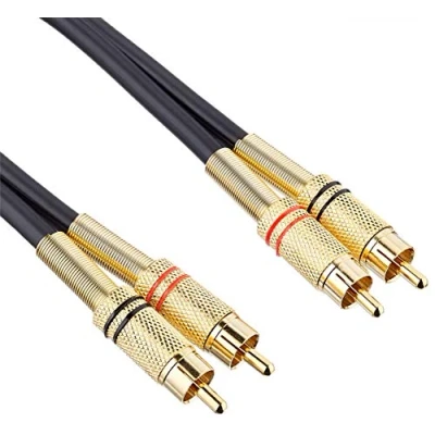 Image of Pro Signal PSG00460 2x Phono (RCA) Male to Lead, 3m, Black