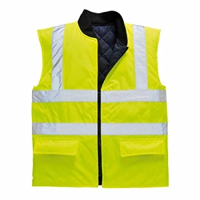 Image of Portwest Hi Vis Reversible Bodywarmer, Size: 4XL, Colour: Yellow, S469YER4XL