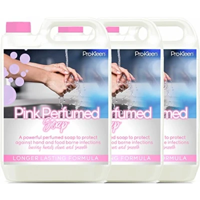 Image of 3 x 5 Litres Pro Kleen Luxury Pearlised Pink Perfumed Soap